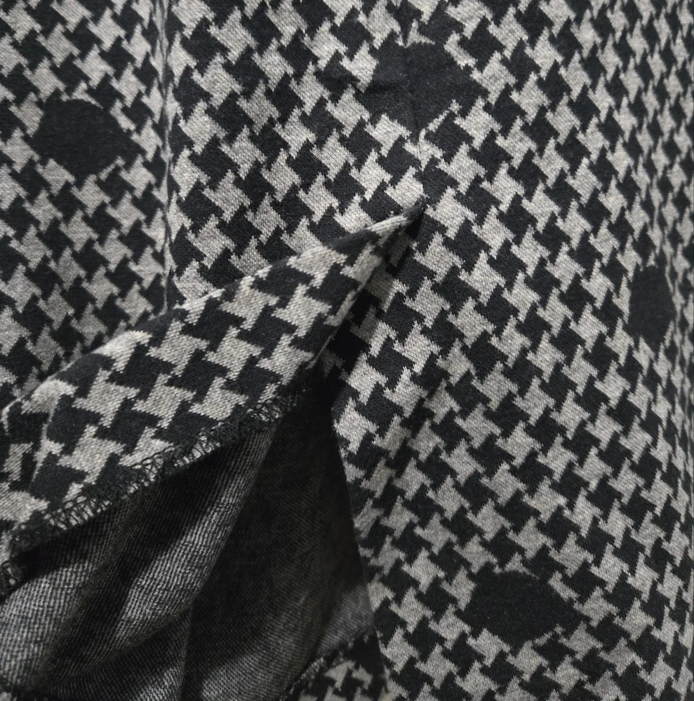 Talbot Chic Black and Gray Houndstooth Sheath Dress Size 6 - Picture 3 of 7